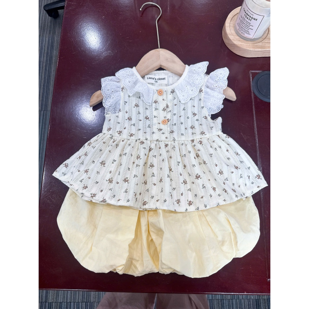Set Đồ Cho Bé Gái Mùa Hè Nhà Liena's Closet Thiết Kế Xinh Xắn Vải An Toàn Cho Bé Từ 5-15kg