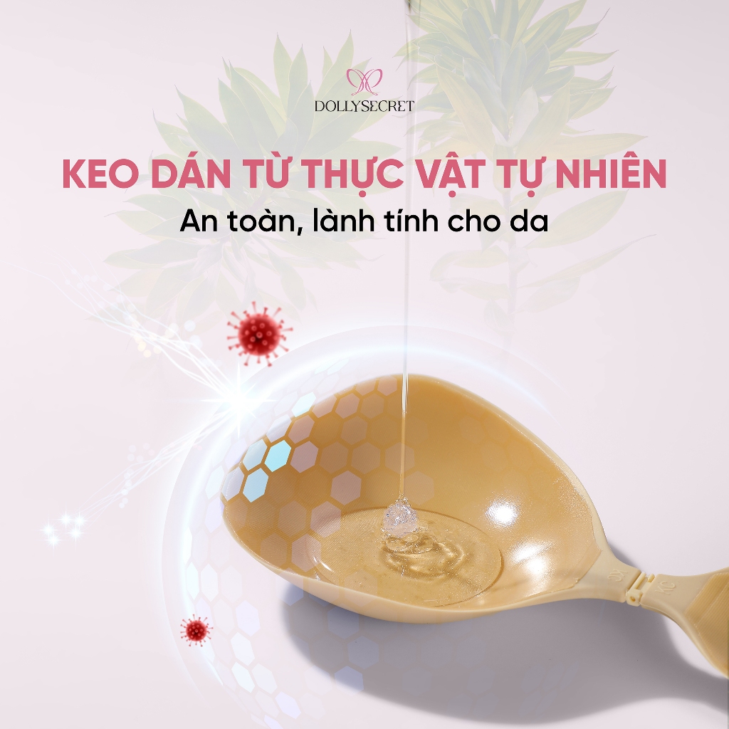 Áo Dán Ngực EXTRA FIT Siêu Dính Chống Tụt Dùng Khi Vận Động DOLLYSECRET Siêu Tệp Da Có Thể Thay Thế Keo Dán D22