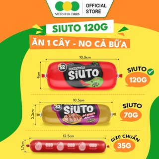 Combo 5 Cây Xúc Xích Tiệt Trùng Siuto Vietinter Foods (Cây 120g)