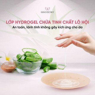 [COMBO] Miếng Dán Ngực Tàng Hình Hydrogel Lô Hội Không Viền DOLLYSECRET Chống Rớt Tái Sử Dụng