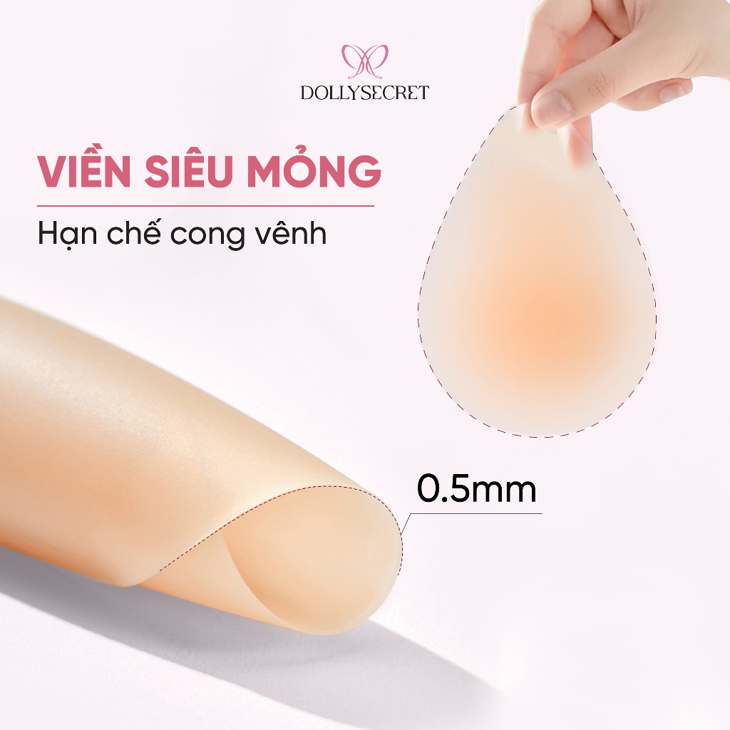 [9-11CM] Miếng Dán Định Hình Nâng Ngực DOLLYSECRET Thiết Kế Giọt Nước Nâng Đẩy Ngực Tự Nhiên Tái Sử Dụng Nhiều Lần D17