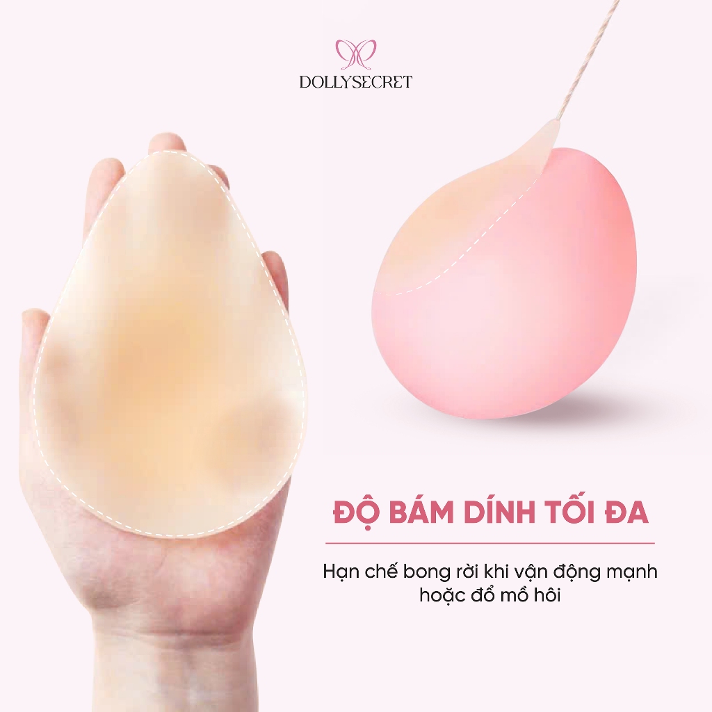 [9-11CM] Miếng Dán Định Hình Nâng Ngực DOLLYSECRET Thiết Kế Giọt Nước Nâng Đẩy Ngực Tự Nhiên Tái Sử Dụng Nhiều Lần D17