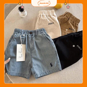 Combo 4 quần short lưng chun mềm mại,màu basic dễ phối đồ cho bé yêu Moonie Kid; Q02/ set 4q polo
