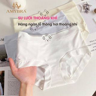 Quần Lót Nữ Su Đúc Thông Hơi – Quần Chip Nữ Thun Lạnh Mịn Màng, Đáy 2 Lớp Kháng Khuẩn AMYBRA L718