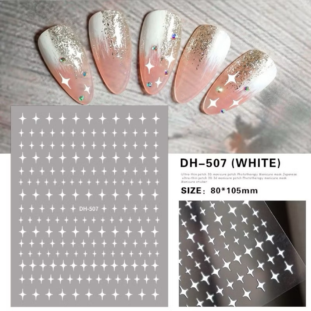 sticker nail trang trí móng-sticker hình sao lấp lánh , sẵn ship ạ