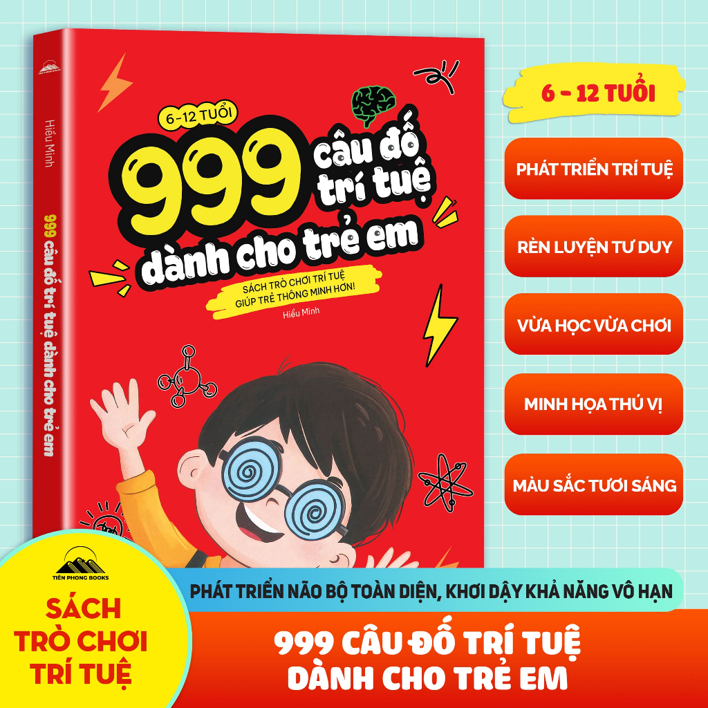 Sách - 999 Câu Đố Trí Tuệ Dành Cho Trẻ Em - Sách Trò Chơi Trí Tuệ