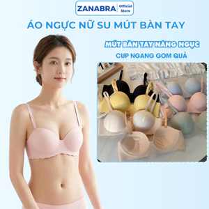 Áo ngực nữ cúp ngang đúc su không gọn, Áo lót cúp ngang mút bàn tay nâng ngực ZANABRA A5277