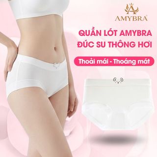 Quần Lót Nữ Su Lưới In Gấu Dáng Vừa – Quần Chip Nữ Đáy 2 Lớp Thoáng Khí Mặc Êm Mịn AMYBRA L718