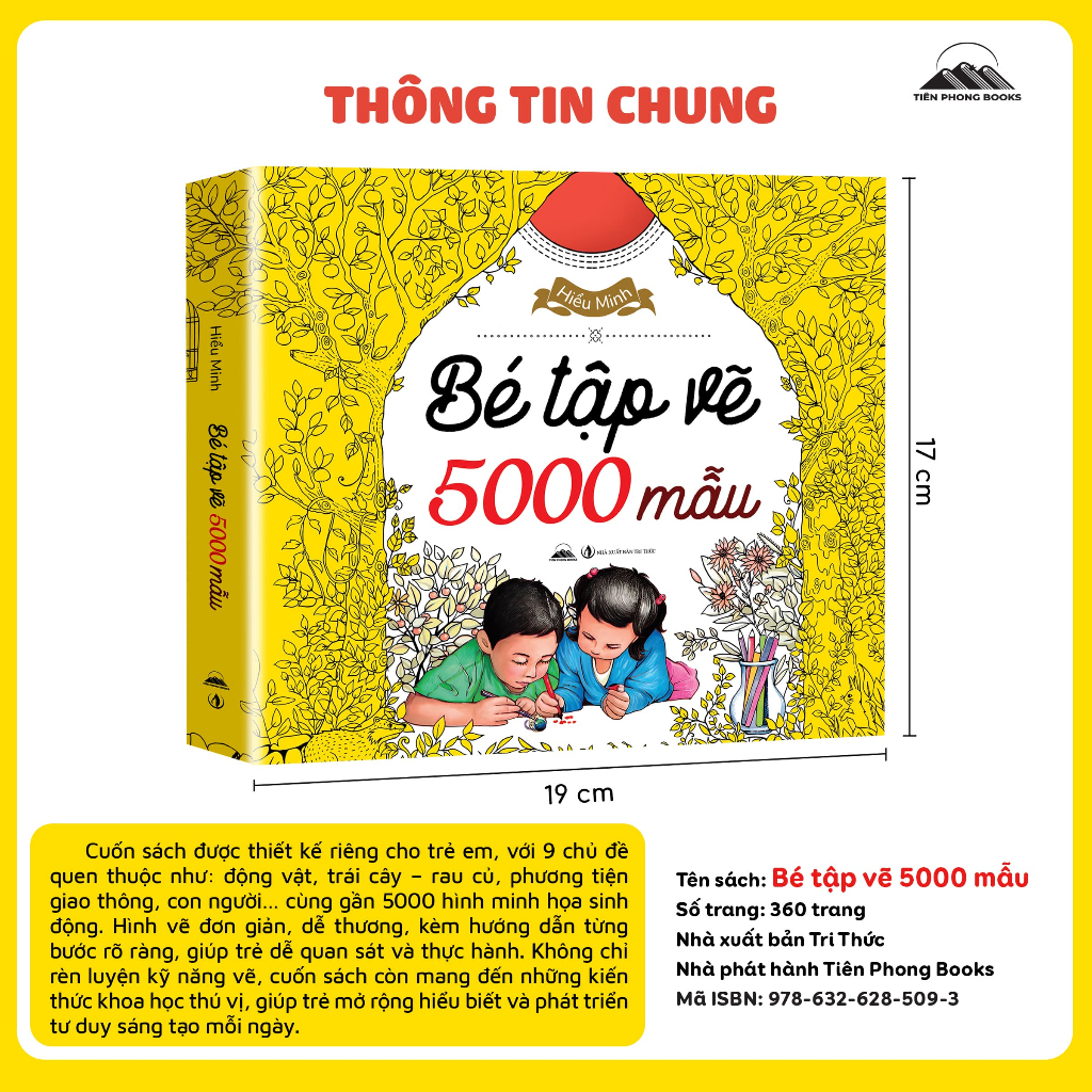 Sách - 5000 Hình Cho Bé Yêu Thích Vẽ Tranh Và Sáng Tạo