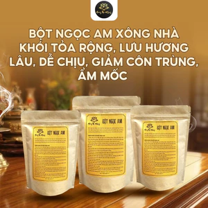 Bột Ngọc Am Xông Nhà - Khói tỏa rộng, Lưu hương lâu, Khử ẩm mốc, Xua đuổi côn trùng, An toàn cho gia đình