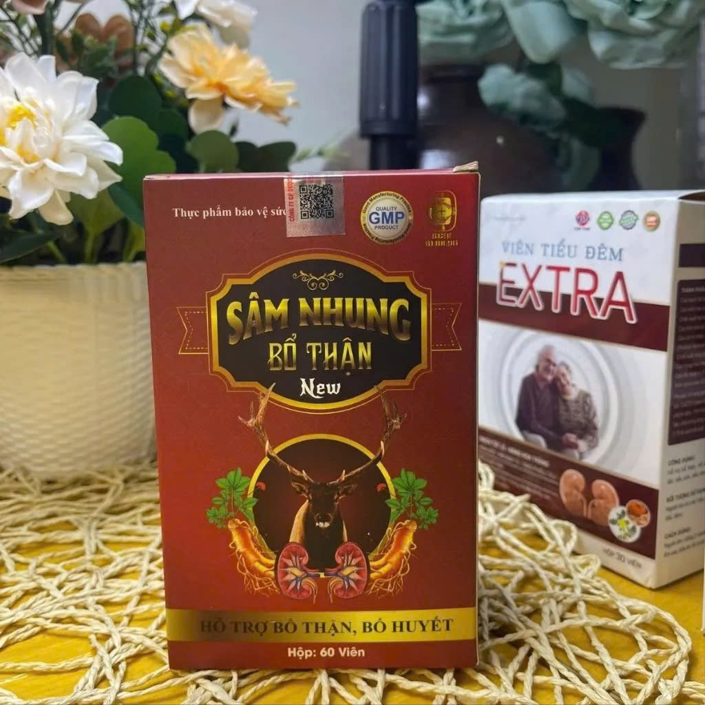 Sâm Nhung Bổ Thận New Chính Hãng Hộp 30 Viên - Viên uống bổ thận nam nữ tăng cường sinh lực hồi phục thận hư thận yếu