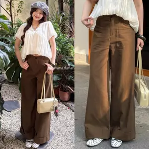 Quần kaki suông ARIN ống rộng tôn dáng QJ337