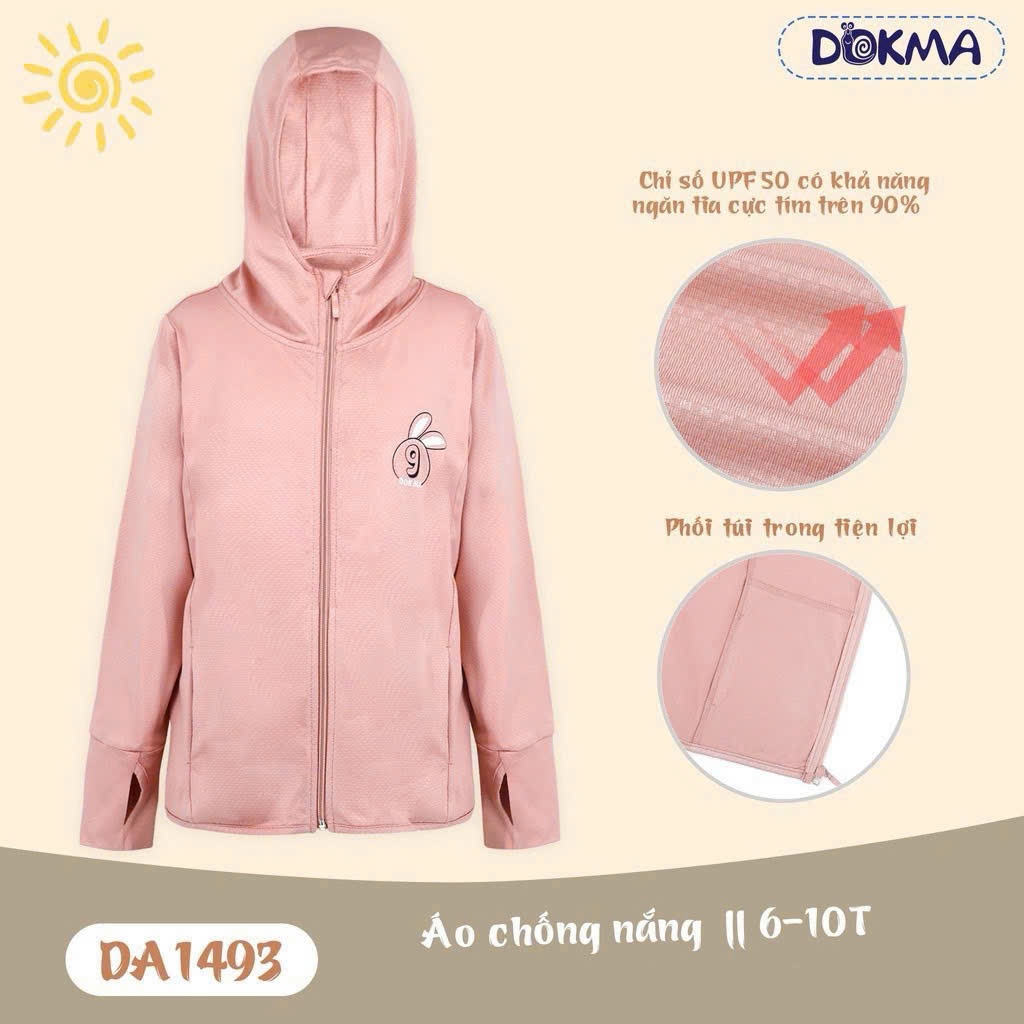 (17-32kg, 6-10Y) Áo Khoác Chống Nắng Dokma Chống Tia UV Co Giãn Thoải Mái Cho Bé DA2165 DA2724 DA1493