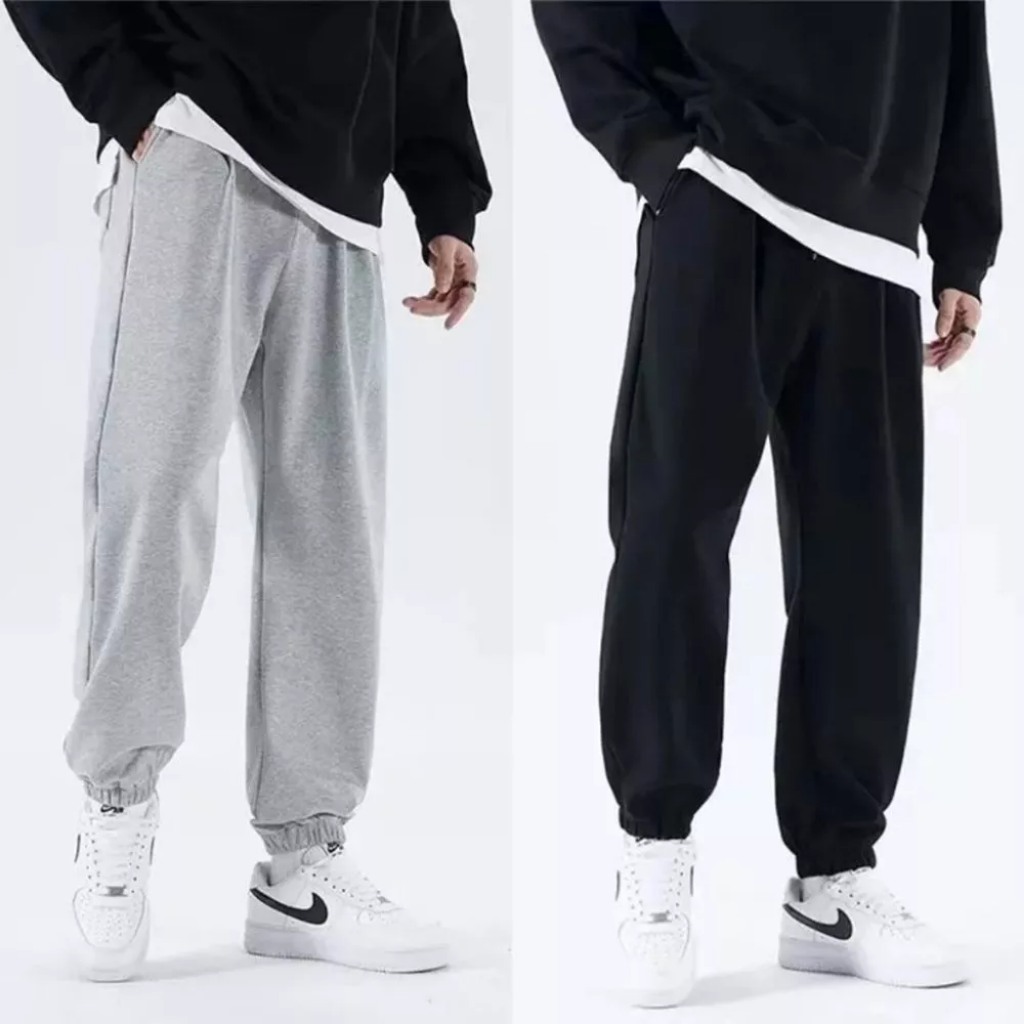Quần Nỉ Nam, Quần Jogger 3KMenswear Ống Rộng Thể Thao Chất Liệu Nỉ Cotton Sport Gym Tập Gym