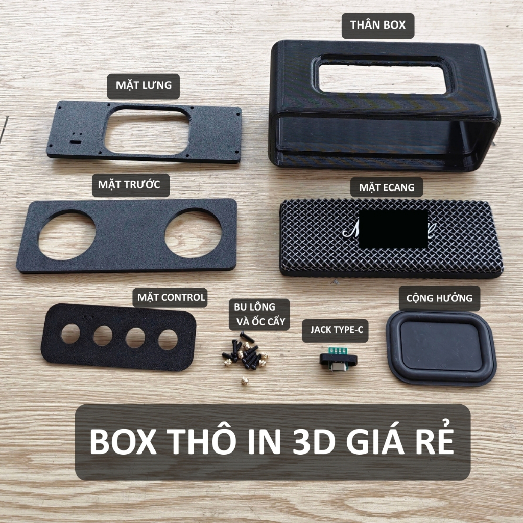 Box loa thô in 3D ecang zin mai cồ 159x67x73mm ghép loa 1.5inch giá rẻ ...