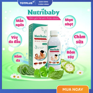 Tắm Gội Trẻ Em Thảo Dược Nutribaby 250ml – Tắm Bé Giảm Rôm Sảy, Mụn Nhọt, Hăm Da, Mẩn Ngứa - Totplus