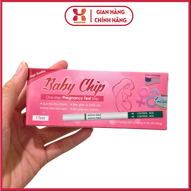 [ CHE TÊN SP ] COMBO 3/5/10 TBYT Que Thử Thai BABY CHIP HACOPHA