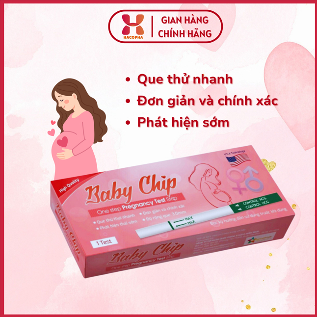 [ CHE TÊN SP ] COMBO 3/5/10 TBYT Que Thử Thai BABY CHIP HACOPHA