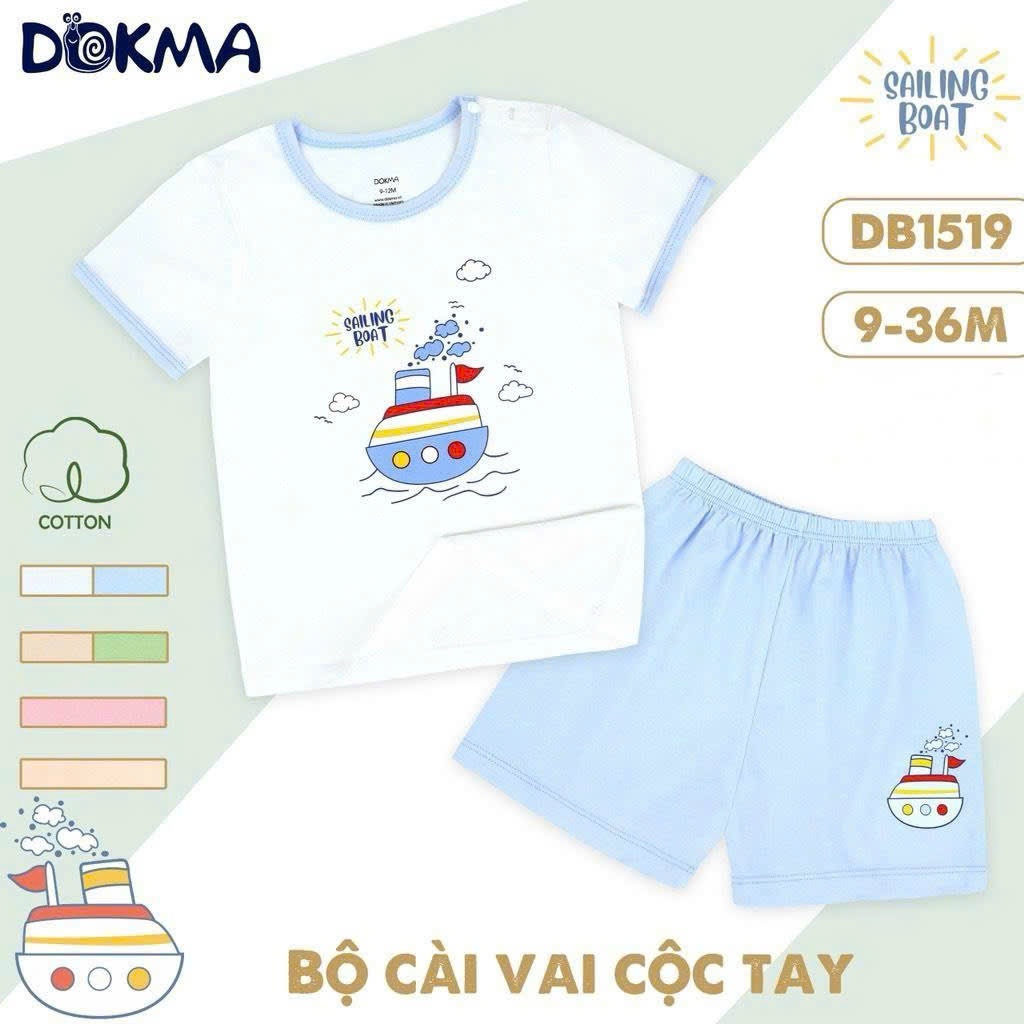 (8-13kg, 6-36M) Bộ Cộc Tay Thoáng Mát Cho Bé Dokma DB2120 DB2733 DB2842 DB1519 DB1740