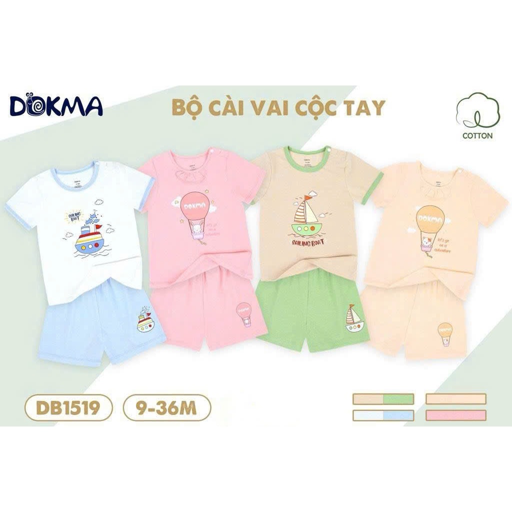 (8-13kg, 6-36M) Bộ Cộc Tay Thoáng Mát Cho Bé Dokma DB2120 DB2733 DB2842 DB1519 DB1740