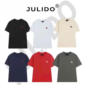 Áo Thun Nam, Nữ Form Rộng Basic Cotton Mềm Thêu Logo Ngựa, Áo Unisex Tay Ngắn Thấm Hút Mồ Hôi Hotrend