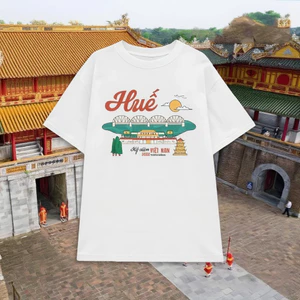 Áo Thun Huế Du Lịch Cotton Tay Lỡ Unisex, Áo Phông Việt Nam Nam Nữ, Mùa Hè,Form Rộng Oversize