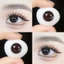 Lens mắt FB-213 Choco màu nâu đen chấm sáng hiệu ứng long lanh không giãn tự nhiên size nhỏ