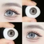Lens mắt FD-421 Gray màu xám trà có viền nổi bật, size lớn - thương hiệu LUNA EYES