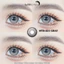 Lens mắt FD-421 Gray màu xám trà có viền nổi bật, size lớn - thương hiệu LUNA EYES