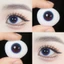 Lens mắt E46 Blue màu xanh tím chấm sao tự nhiên, size vừa - LUNA EYES brand