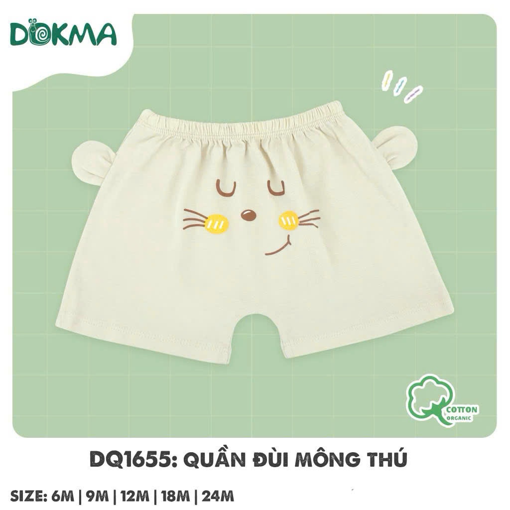 (6-36M, 8-13kg) Quần Đùi, Quần Cộc In Hình Động Vật Bé Trai Dokma DQ1358 DQ2729 DQ2855 DQ1655
