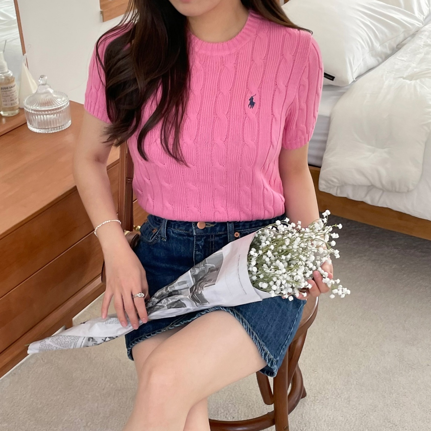 [Thanh lý] Áo RALPH LAU.REN Knit Short Sleeve - Áo len cổ tròn tay ngắn ...