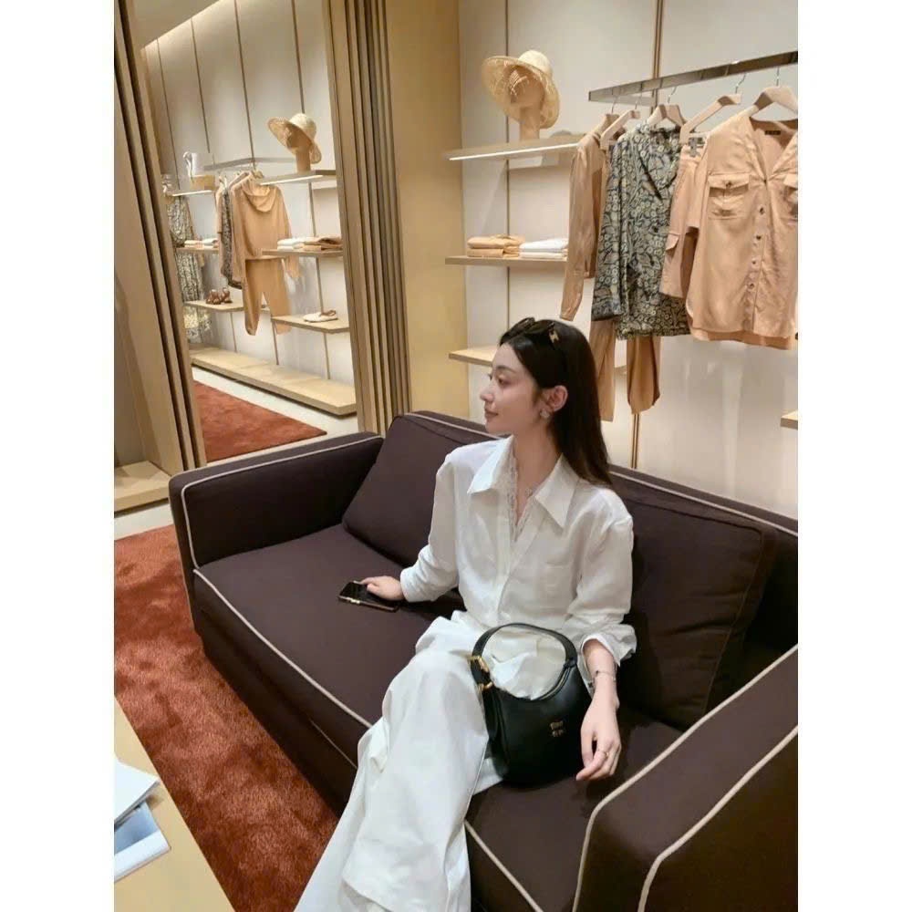 (HÀNG QCCC) Áo sơ mi dài tay dáng rộng có cổ phối ren sang chảnh dành cho nữ MT33 SP459