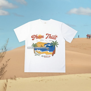 Áo thun du lịch, Phan Thiết from oversize và babytee, có 2 màu trắng và đen, chất thun 250gsm