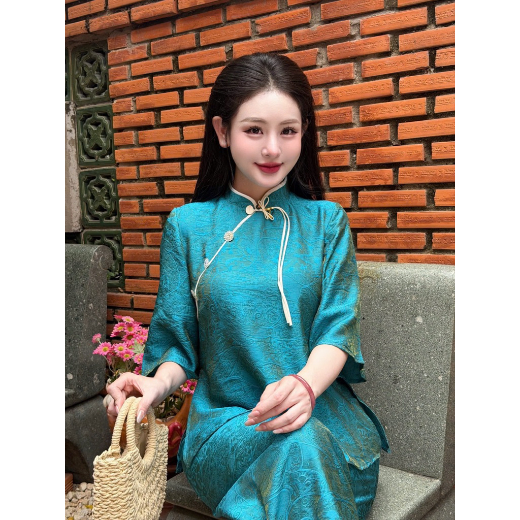 Đồ Lam Đi Chùa,Bộ Lụa Tằm Ánh Kim Tiểu Thư | Đồ Lam An Nhiên
