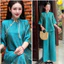 Bộ đồ pháp phục cổ tàu đính đá tằm Tency, Pháp phục đi chùa tay lỡ cách tân Đồ đi lễ gấm Sang trọng| Đồ Lam An Nhiên