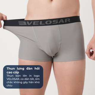 Combo 3 Quần Boxer Nam Velosar LUW-60002 Microfiber Thoáng Khí, Co Giãn Mềm Mịn, Thấm Hút Mồ Hôi