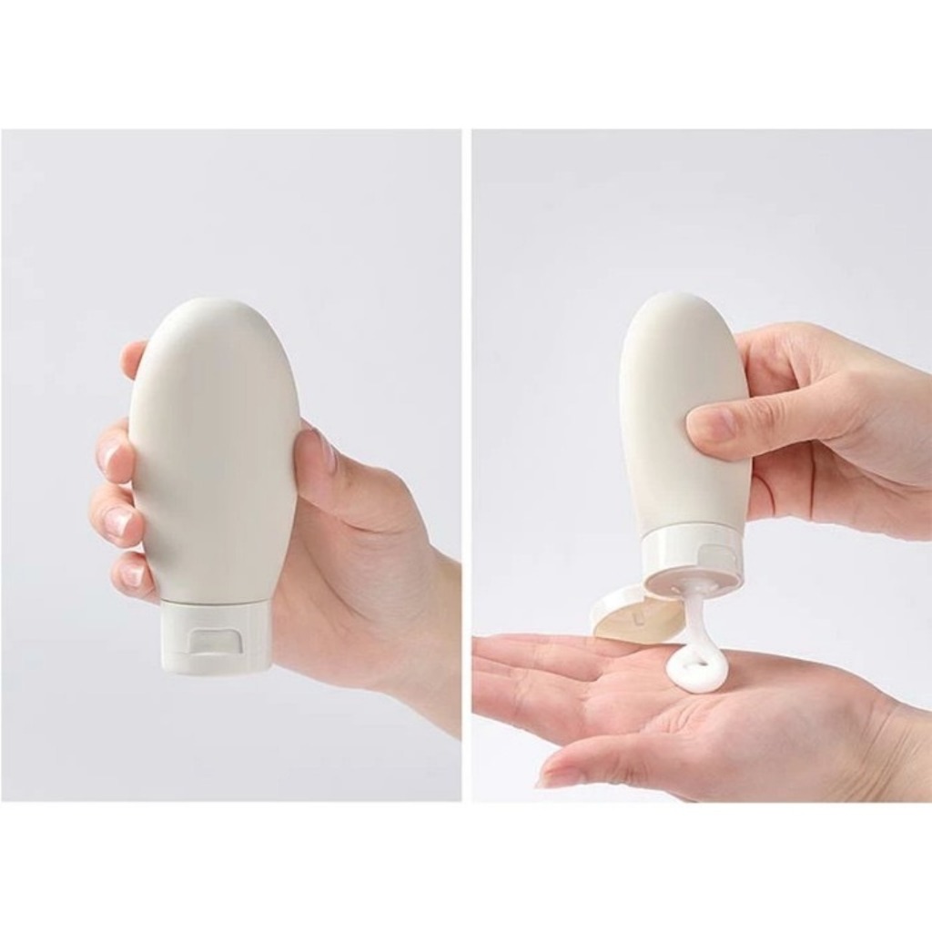 Set 3 Chai Chiết Mỹ Phẩm 60ml Có Nắp + Túi Zip – Lọ Chiết Mỹ Phẩm Du Lịch Tiện Lợi Đựng Sữa Tắm, Dầu Gội