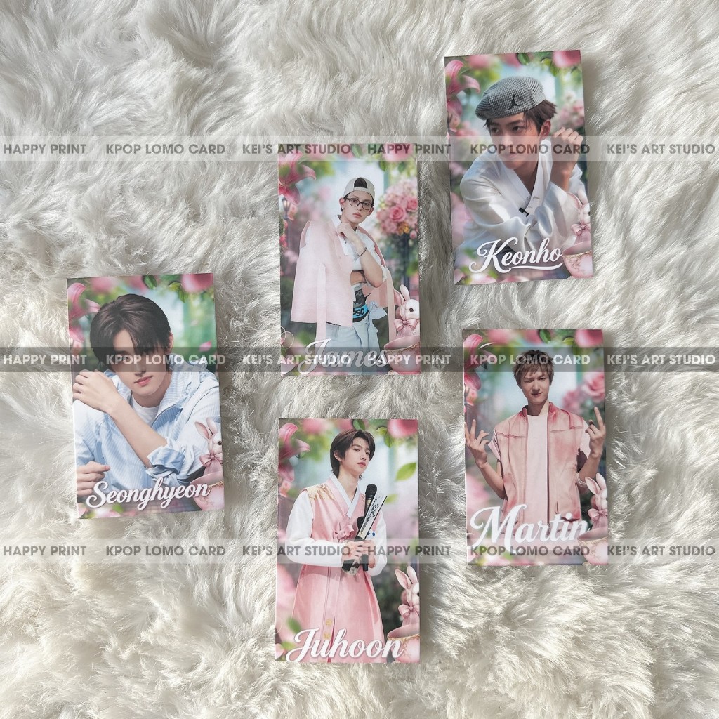 BOX MIX 50 CARD DES CORTIS, photocard Cỏ Tí, lúm, kẹo, Seonghyeon, Keonho, Martin, James, Juhoon