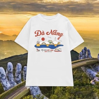 Áo Thun Đà Nẵng Du Lịch Cotton Tay Lỡ Unisex, Áo Phông Việt Nam Nam Nữ, Mùa Hè,Form Rộng Oversize