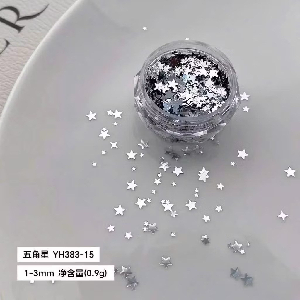hũ phụ kiện bling-sao-tim trang trí móng mix size siêu hot, sẵn ship ạ!
