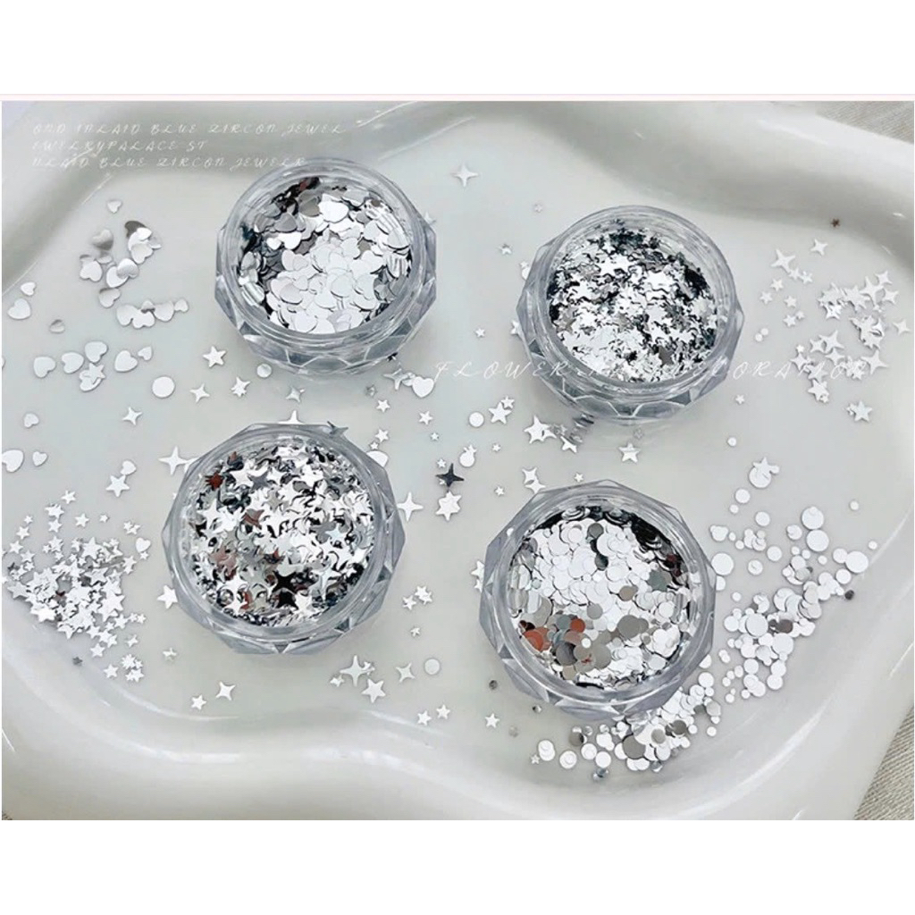 hũ phụ kiện bling-sao-tim trang trí móng mix size siêu hot, sẵn ship ạ!