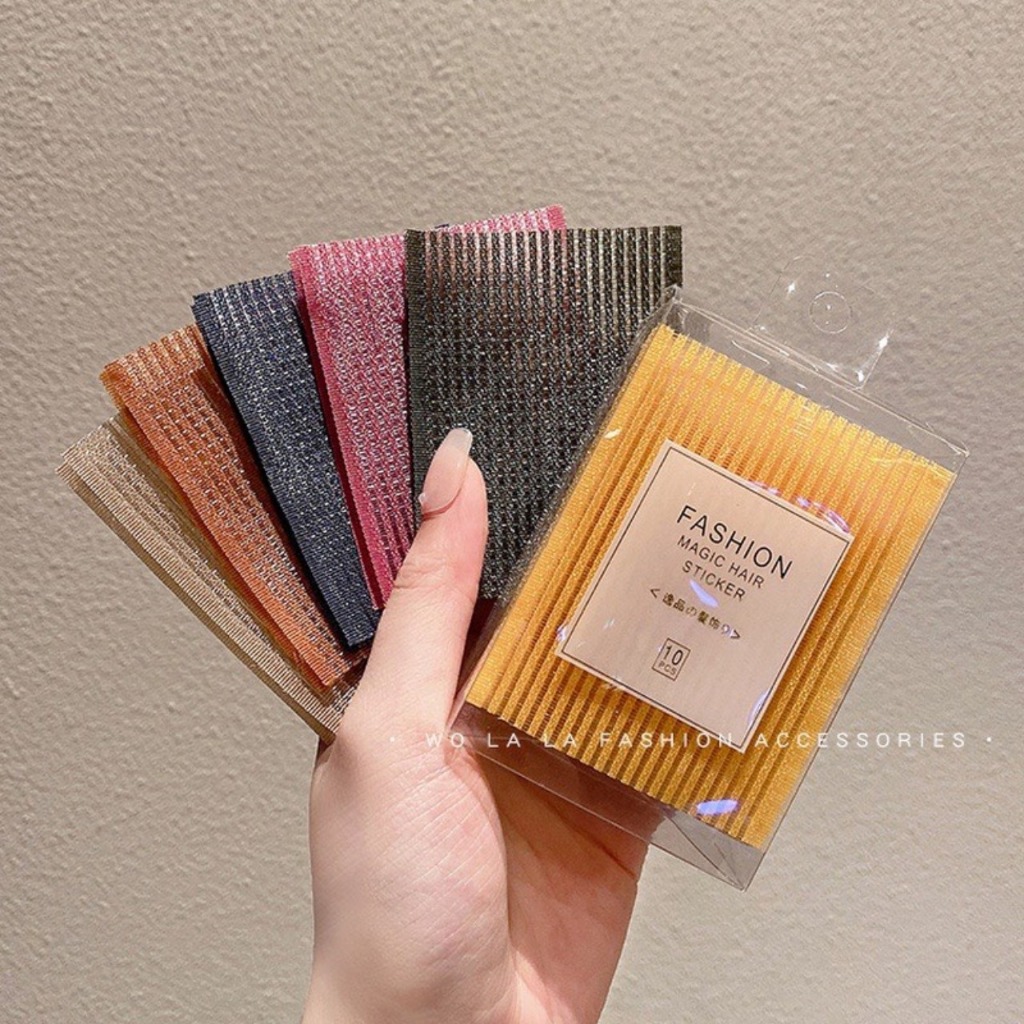 Hộp 10 Miếng Dán Tóc Nữ Color Summer – Miếng Dán Cố Định Tóc Thời Trang Tiện Lợi