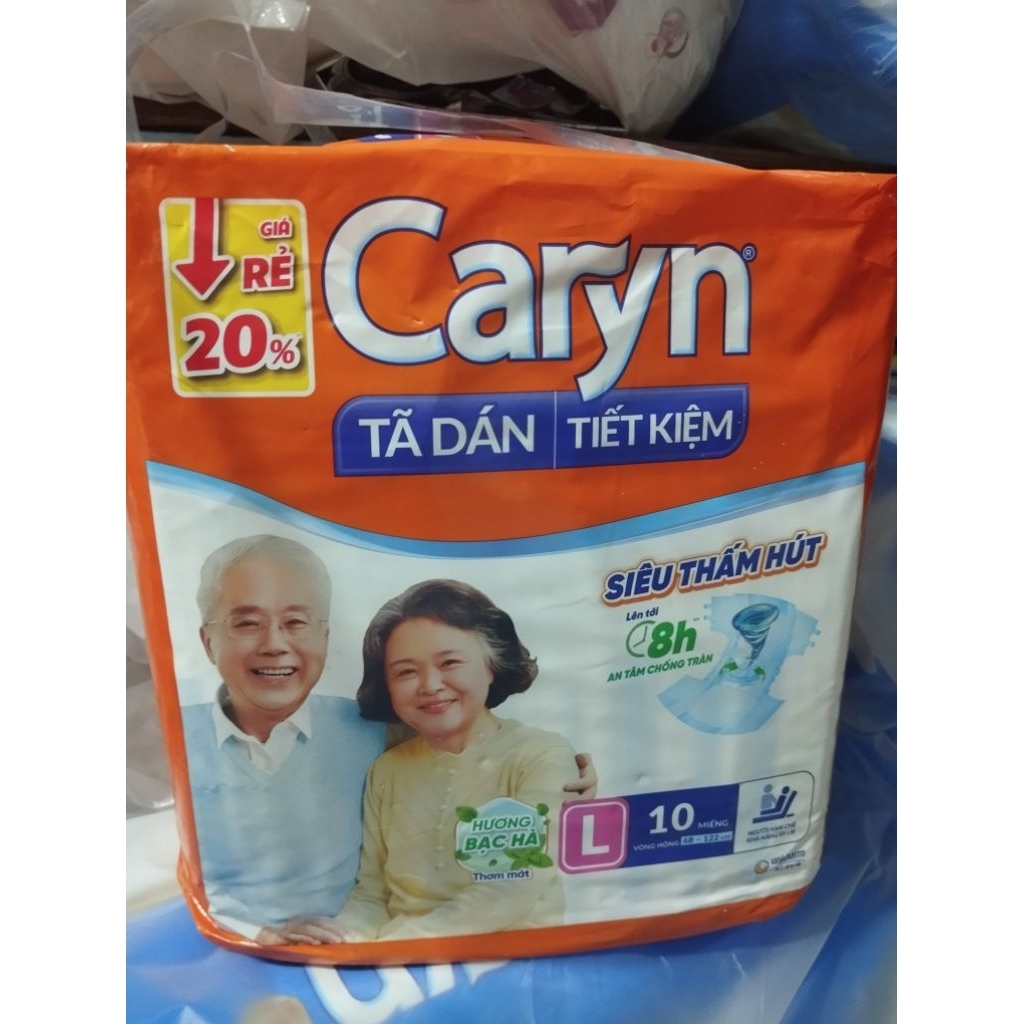 Tã dán Caryn siêu thấm ngày và đêm size L 10 miếng