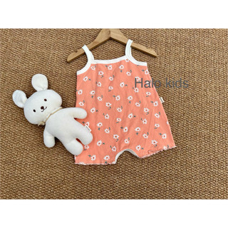 Body 2 dây chất liệu cotton xuất dư họa tiết xinh xắn cho bé gái