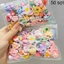 Set 50 Chun Buộc Tóc Cho Bé – Dây Buộc Tóc Xoắn Co Giãn Nhiều Màu Túi Zip Tiện Lợi