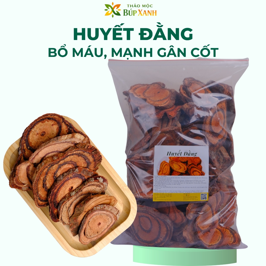 Huyết đằng, kê huyết đằng thái lát 1kg bổ huyết, hỗ trợ lưu thông máu, kích thích tiêu hóa Thảo Mộc Búp Xanh