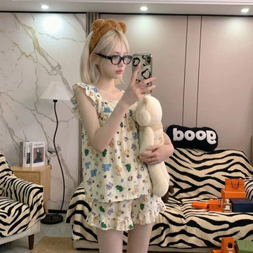 (Có Sẵn) Bộ Ngủ Ngắn BN4 Hoạ Tiết Cho Nữ Đồ Ngủ Nữ, Đồ Ngủ Cute, Bộ Ngủ Cộc, Bộ Đồ Ngủ Nữ, Set Ngủ Cộc, Set Đồ Ngủ Ngắn