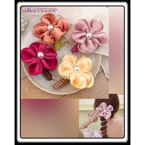 Dây Buộc Tóc Lò Xo Bông Hồng Đại – Chun Cột Tóc Cho Bé Gái Cute Phong Cách HQ