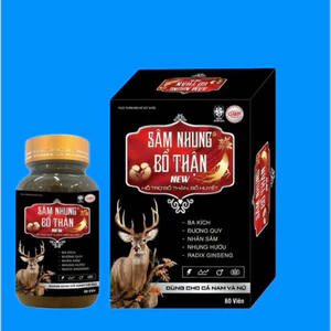 SÂN NHUNG BỔ THẬN NAM NỮ - [Hộp 60 viên] giảm mệt mỏi, giúp ăn ngon - ngủ tốt.
